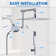 10 Inch All Metal Rainfall Shower Head with Handheld Combo, Push Button Switches