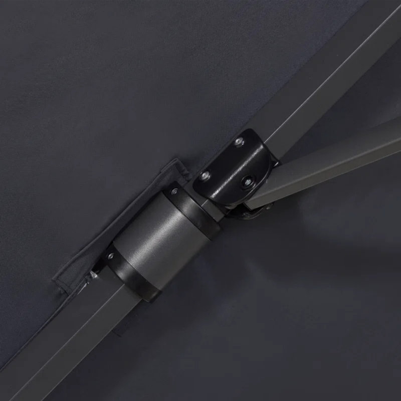 Parasol en porte-à-faux carré gris de 10 po Yatra sans base, gris