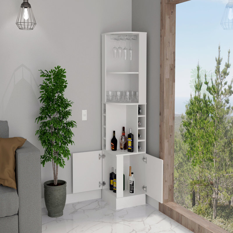 Bar d'angle, Blanc, H 71,1 po x l 47 po x P 18,4 po