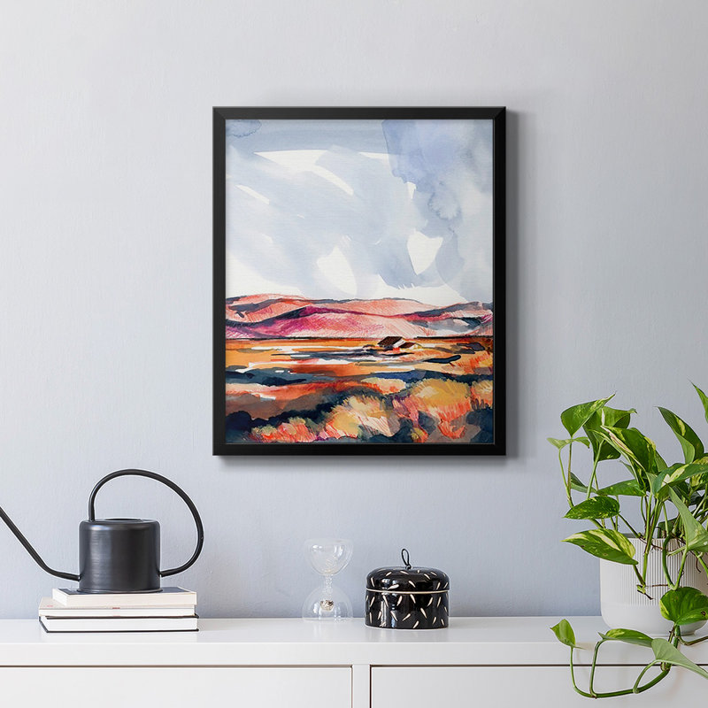 «Chromatique paysages», toile encadrée de qualité supérieure - prête à être accrochée, Noir, H 24 po x l 20 po