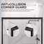 Porte de douche coulissante double demi-cadre sans cadre