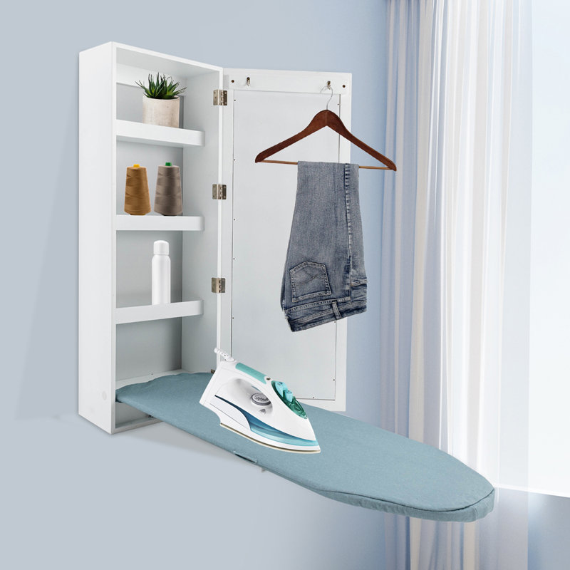 Built-In Ironing Center Board with Mirror