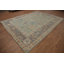 Tapis bleu clair à motif floral Oushak 9 x 12