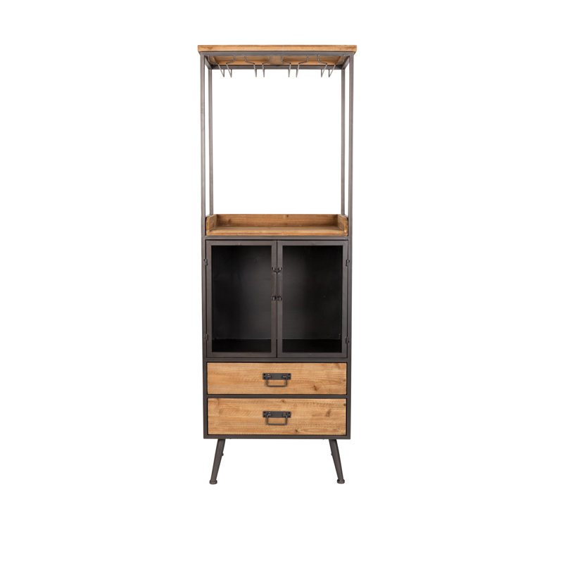 Damian Solid Wood China Cabinet