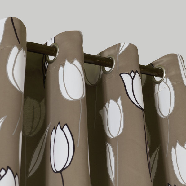 Spring Room Darkening Curtain Single Panel, Taupe, 54" W x 84" L