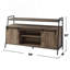 Meuble télé avec portes de grange coulissantes, console de télévision