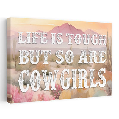 Cowgirl Tough - Art contemporain de fleurs de désert dans le désert