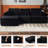Boneless 106" Oversized Modular Sectional Sofa, with Convertible L-Shape Couch-99433968-93877609
