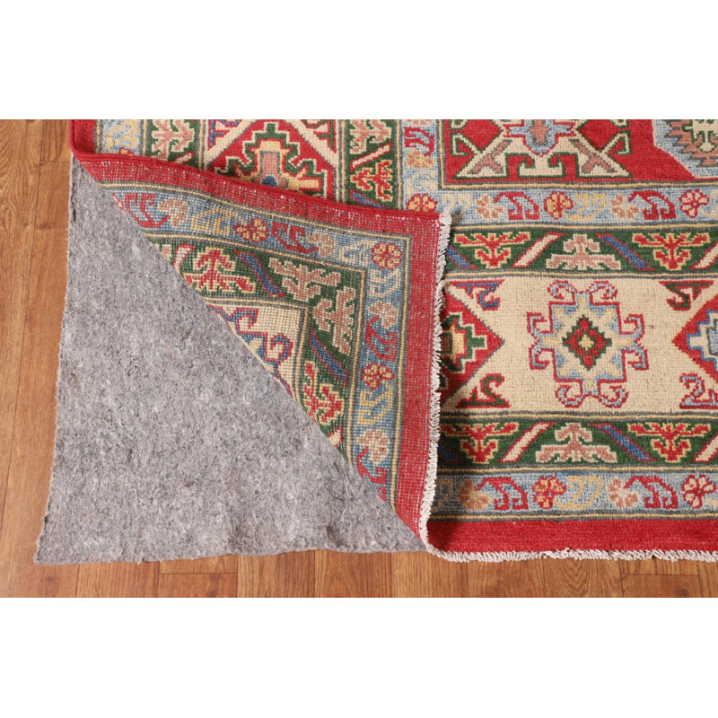 Handmade Red Kazak Oriental Area Rug 8