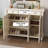 White Solid Wood Shoe Storage Bench