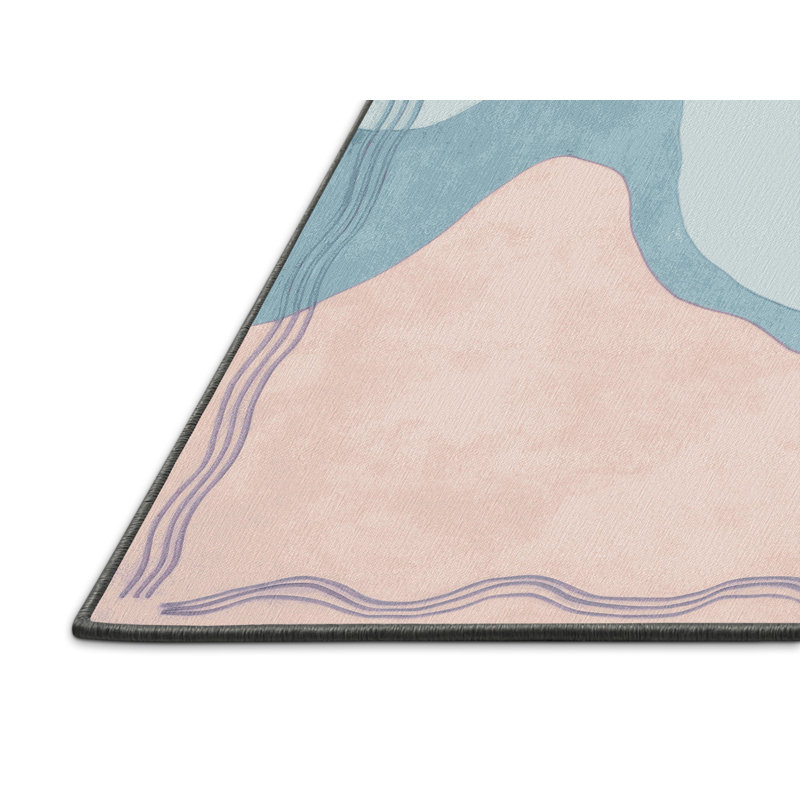 Tapis turquoise Aqua Whisper, Rectangulaire 8 pi x 10 pi