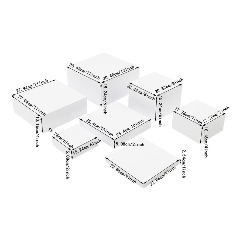 Large Buffet Risers Set Acrylic Display Stand