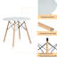 Ensemble de table de salle à manger 5 pièces, table de salle à manger ronde avec 4 chaises en similicuir-1478919831-1478919828