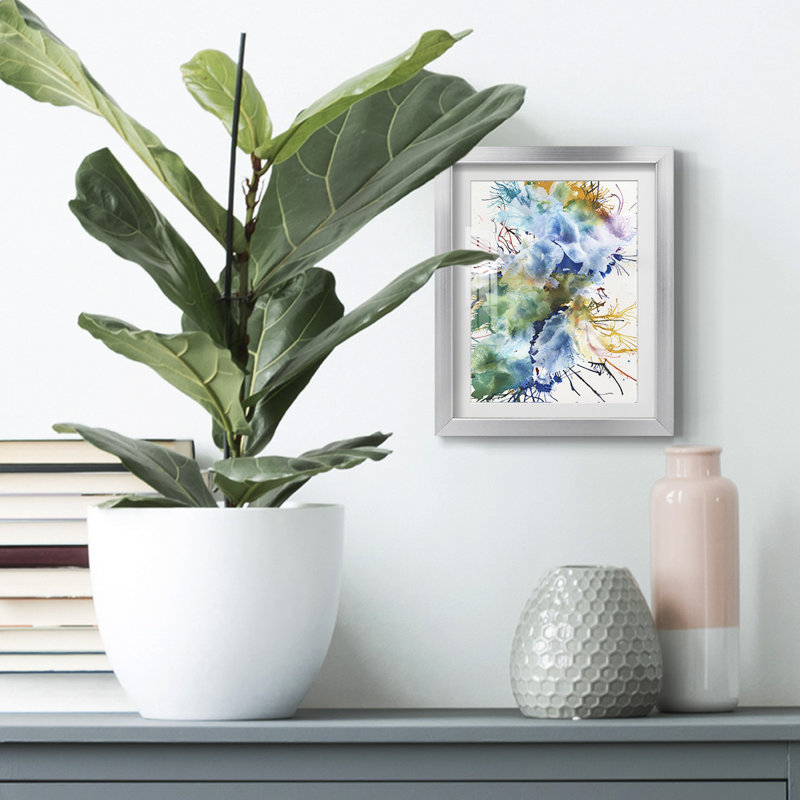 Like An Iris I -Framed Print, 25.5" H x 17.5" W, Silver
