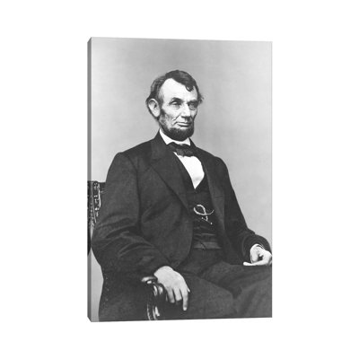 Restored Civil War Era Painting Of President Abraham Lincoln by Stocktrek Images - Wrapped Canvas Gallery-Wrapped Canvas Giclée