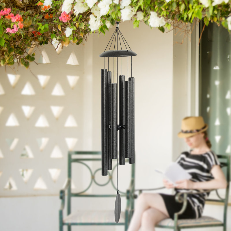 45" Wind Chimes Outdoor Large Wind Chime with 6 Aluminum Tubes