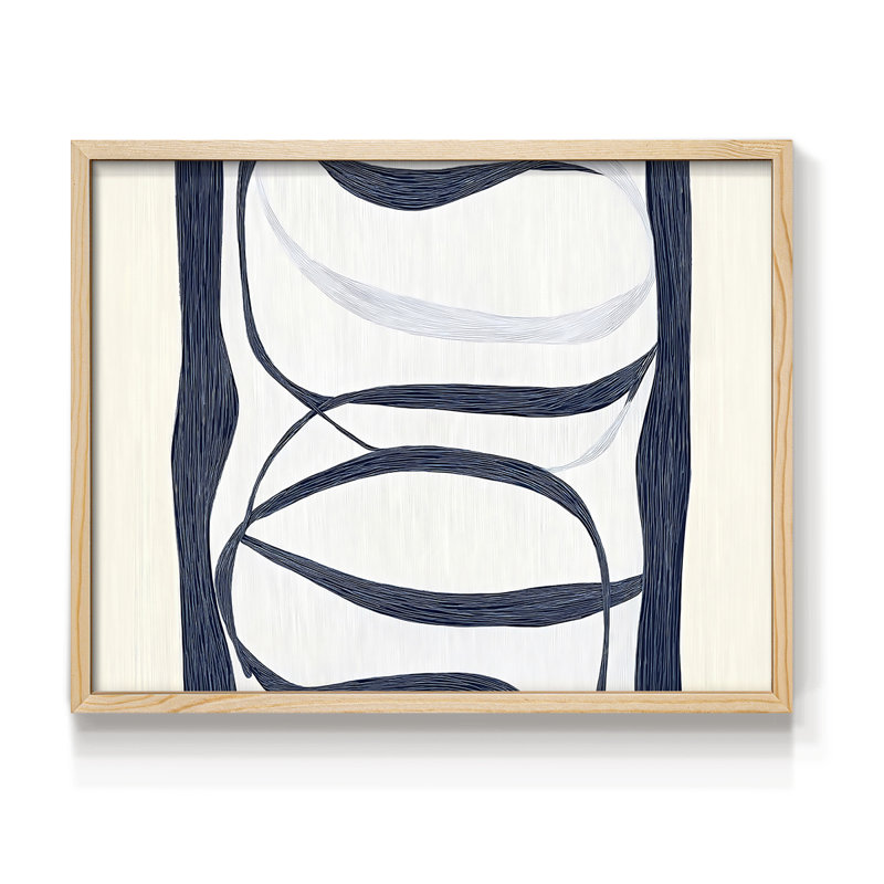 Série abstraite III, reproduction encadrée, H 8 po x l 10 po, Naturel