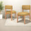 Ensemble de chaises de salle à manger à structure en bois durable, style moderne, jaune, pour la cuisine et la maison