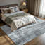 Tapis gris contemporain tissé à plat résistant aux taches et résistant aux taches GLN Rugs-335192444