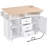 Mediun Kitchen Island With Drop Leaf And 3 Drawers-171829985