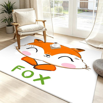 Tapis mauve à motif de fauve transparent lavable à la machine pour l'intérieur