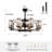 Ferris 35" 8 - Light Dimmable Crystal Ceiling Fan with Light Kit and Remote Control