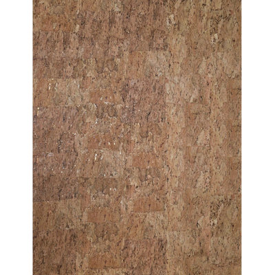 Real Natural Cork Organic Sand Brown Copper Metallic Foil Textured Eco Wallpaper