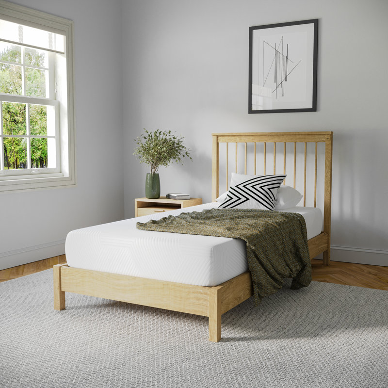 Paloalto CertiPur-US Certified 8 Inch Cooling Charcoal and Green Tea Pressure Relieving Memory Foam Mattress, Twin