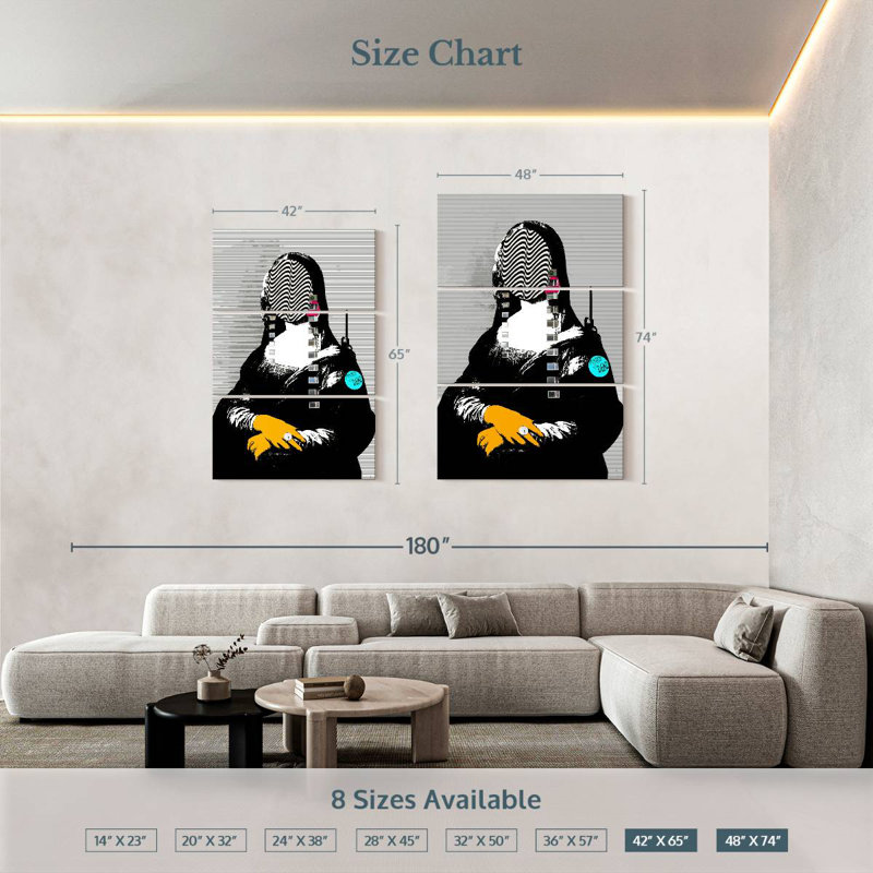 Leisha Mona Lisa Street Pop, H 74 po x l 48 po