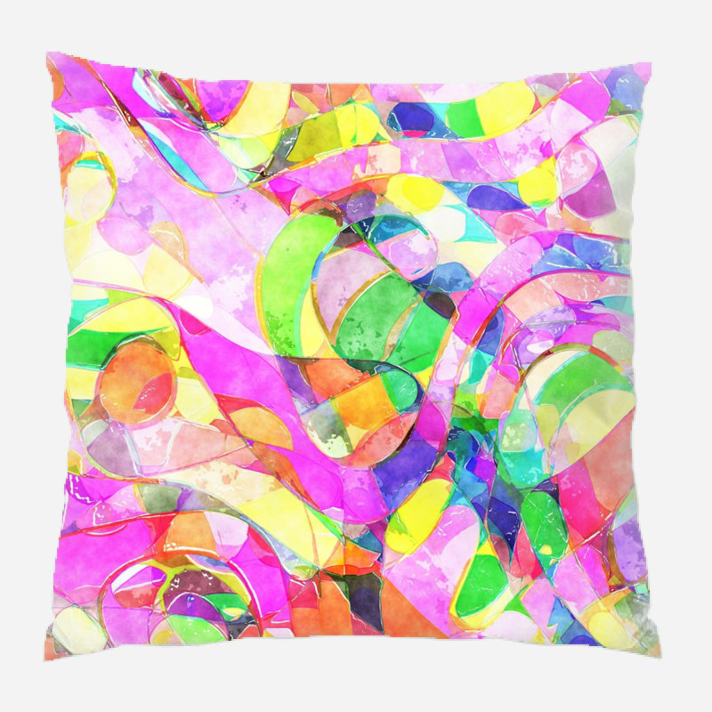 Coussin décoratif transparent Polak, Microsuède, Intérieur
