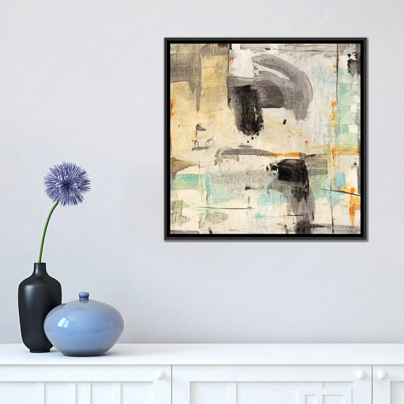 « imagination ii », impression sur toile, H 18 po x l 18 po x P 1,5 po, Toile avec cadre noir, Pas de tapis