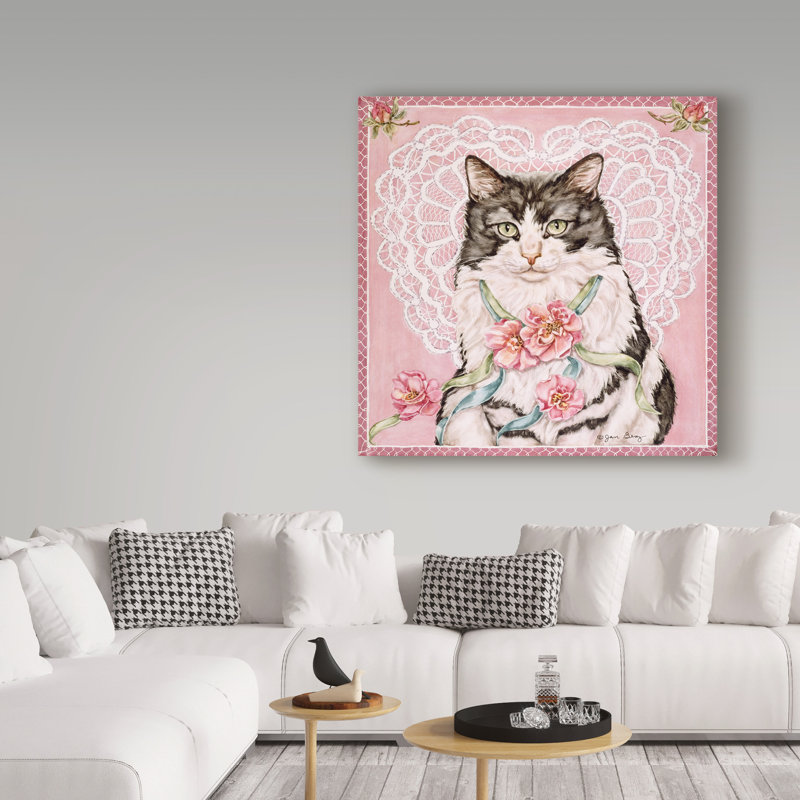 Gilstrap «Be Mine Cat», reproduction de peinture acrylique sur toile tendue, H 24 po x l 24 po x P 2 po