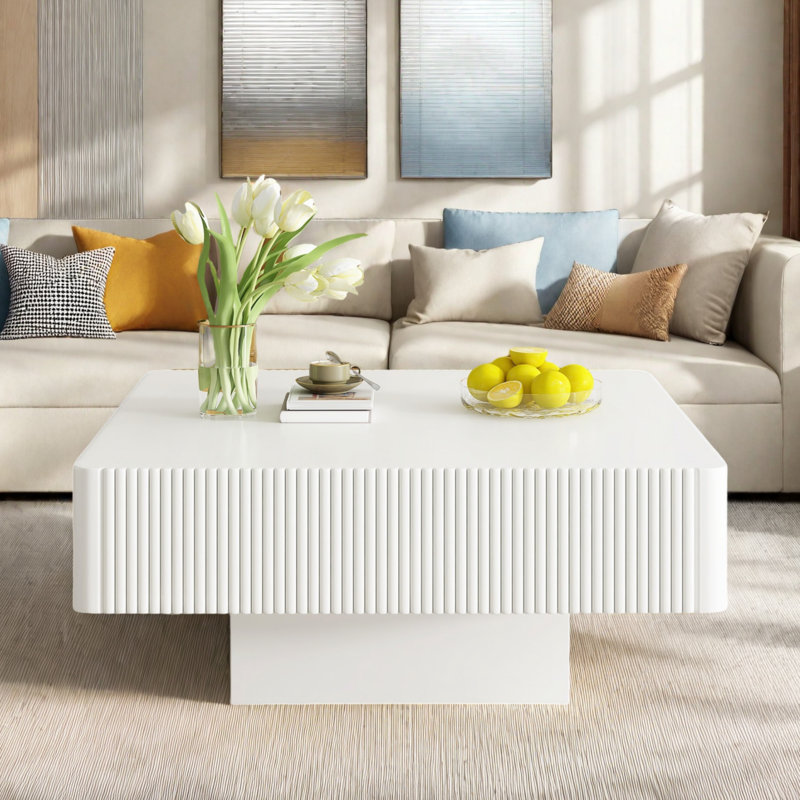 Square Coffee Table, White