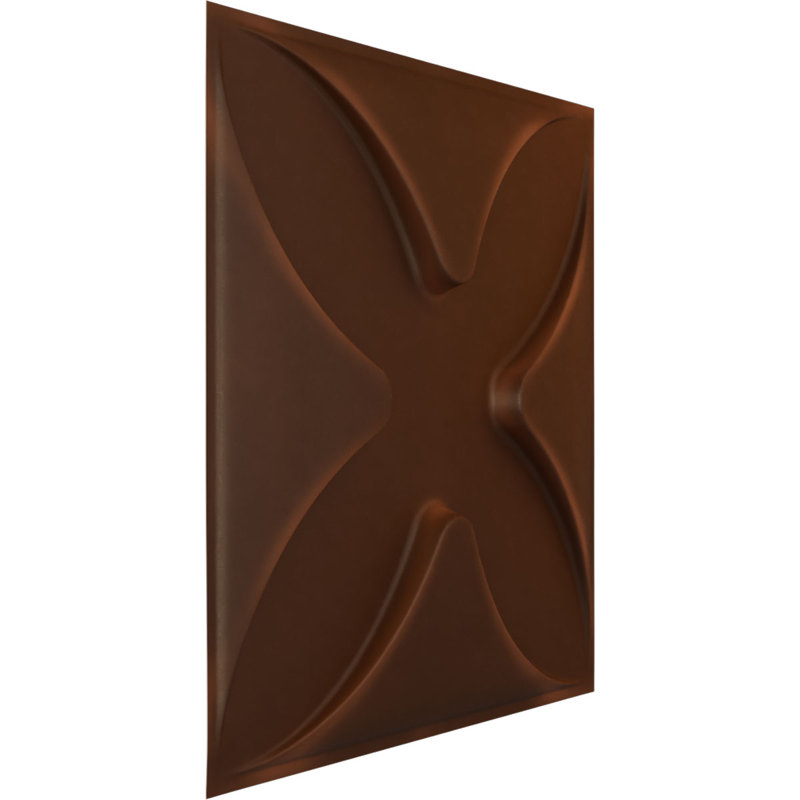 Panneau mural 3D décoratif Austin EnduraWall, H 19,63 po x l 19,63 po x P 0,88 po, Rouille métallique vieillie universelle