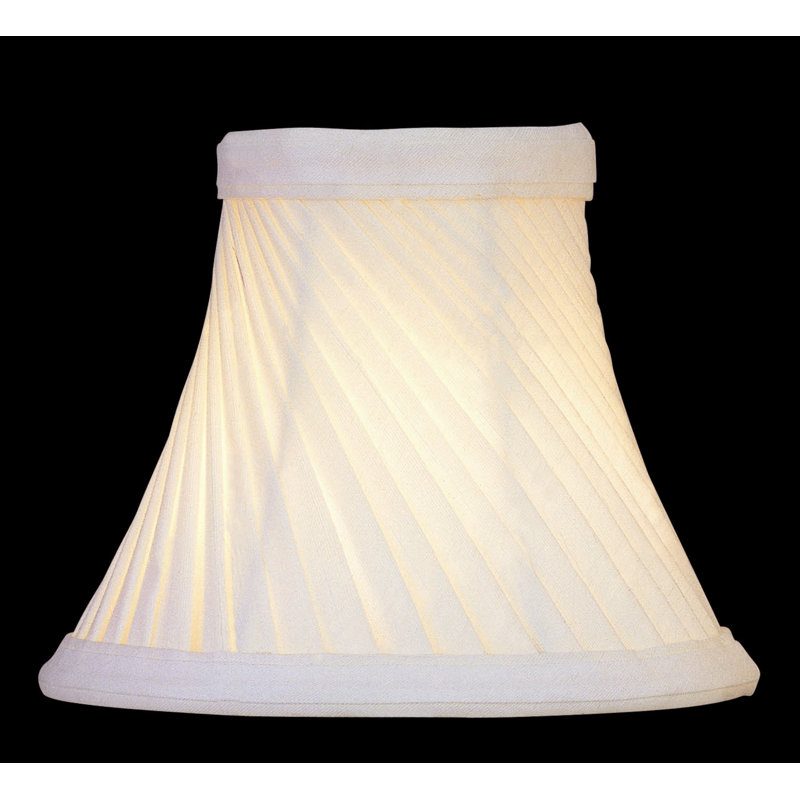 Abat-jour de candélabre en chenille 5 po H (à pince) en blanc