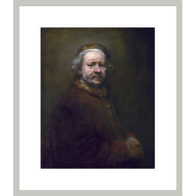 Autoportrait à l'âge de 63 ans par Rembrandt van Rijn - Estampe numérique encadrée