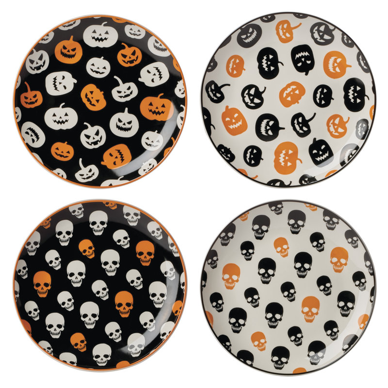 Vintro Halloween Accent Plates, Set of 4