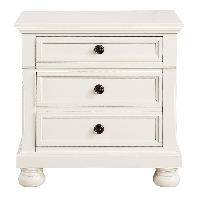 Table de chevet Sorah, Blanc