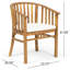 Ensemble repas d'extérieur 6 places en bois d'acacia avec coussins