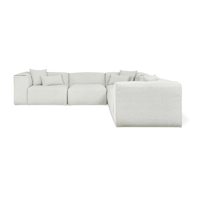 Nest Modular Sectional, Fog Boucle