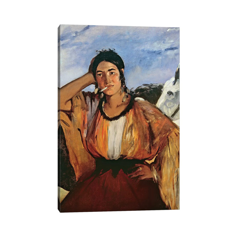 Gypsy With A Cigarette by Edouard Manet - Wrapped Canvas Print, 20.32 cm H x 30.48 cm W