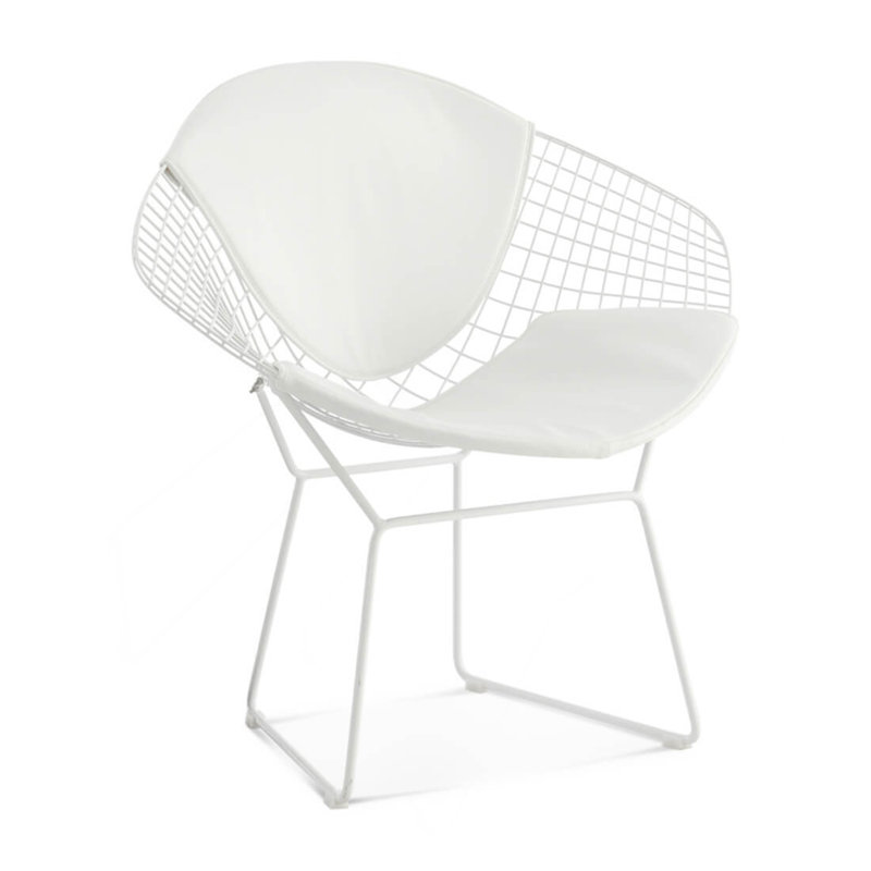Fauteuil Diamond avec structure blanche