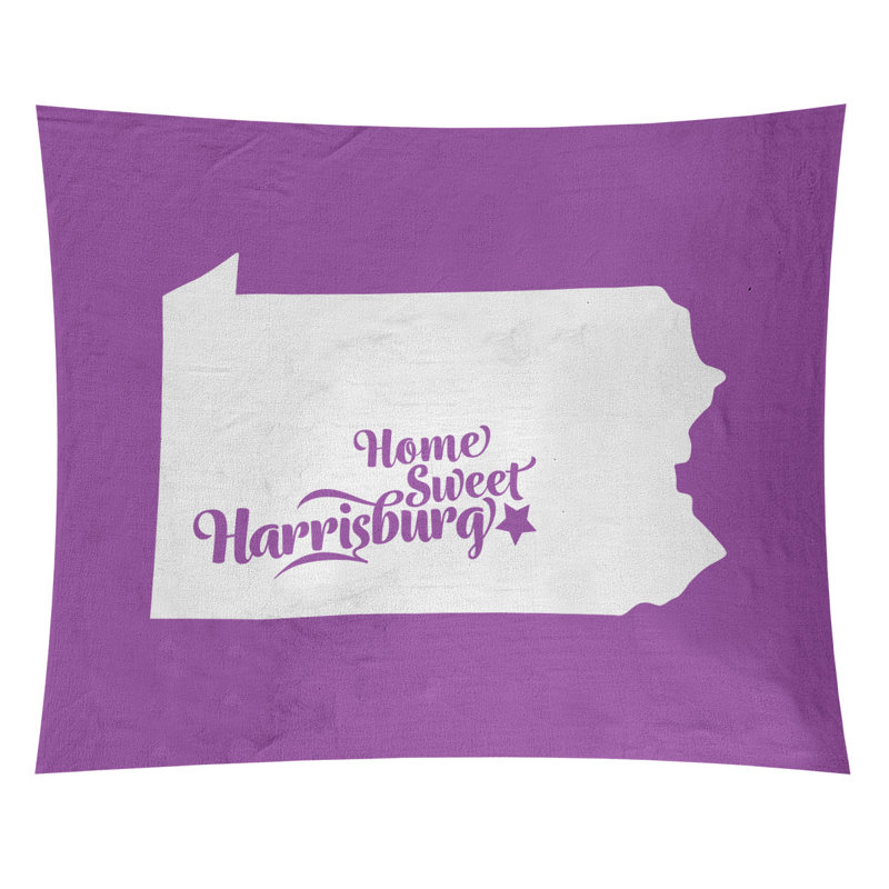 Tapisserie de Harrisburg, Pennsylvanie, H 27,5 po x l 37,5 po, Violet