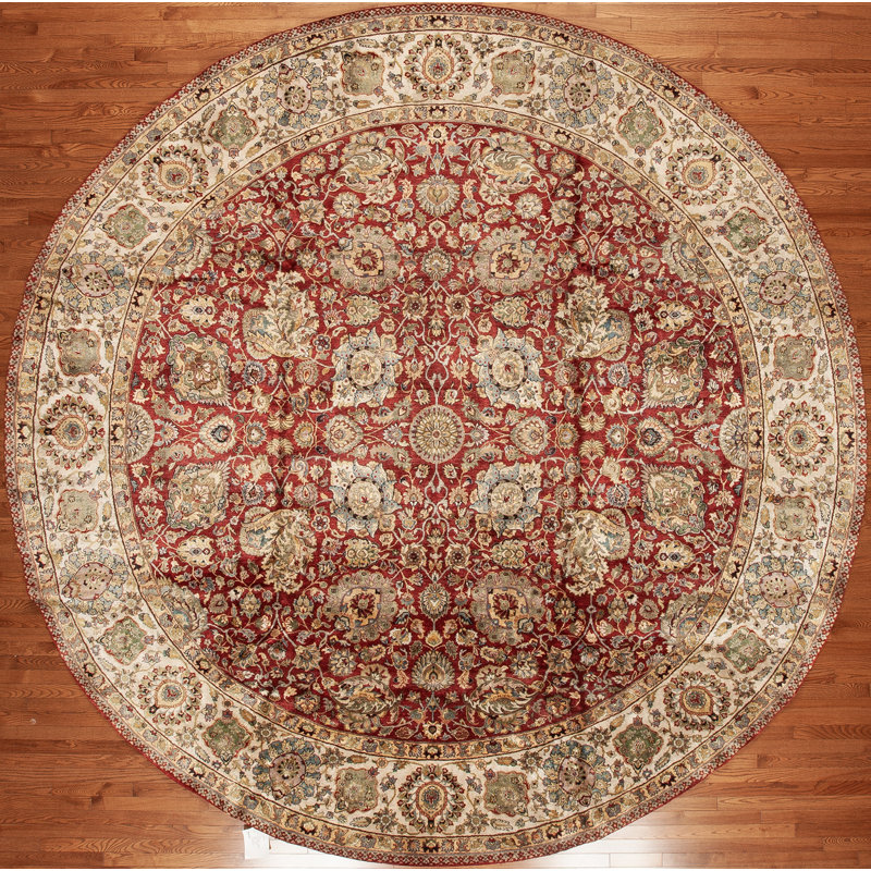 Masterpiece Silk One-of-a-Kind 11.8 X 11.9 Hand Knotted Area Rug