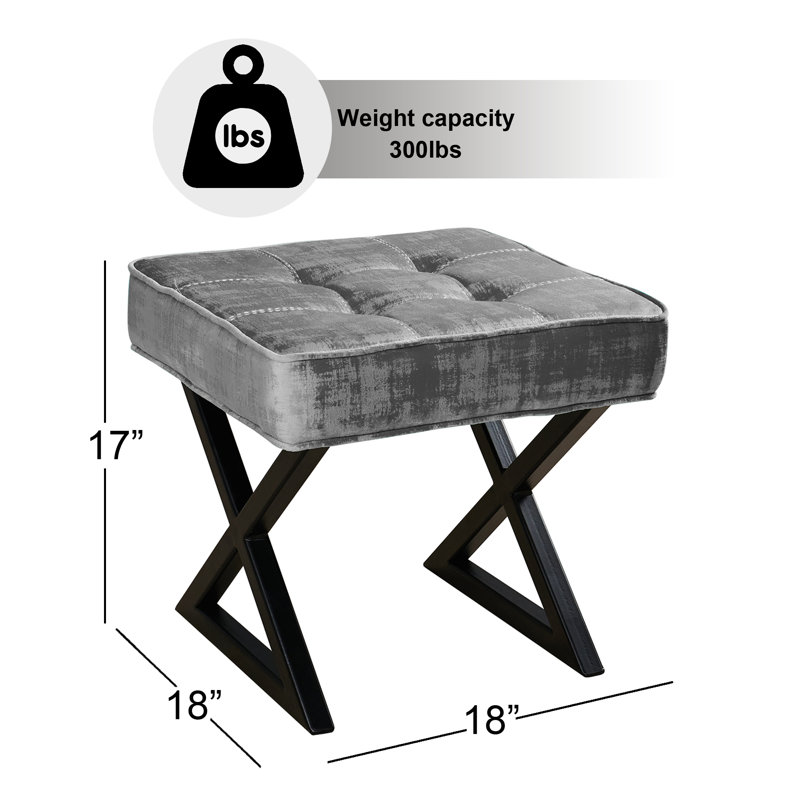 Kadra Upholstered Ottoman, Peat 