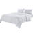 Four Piece White Linen California King Sheet Set