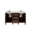 Ensemble de meuble-lavabo double 60 po Teak-75402039