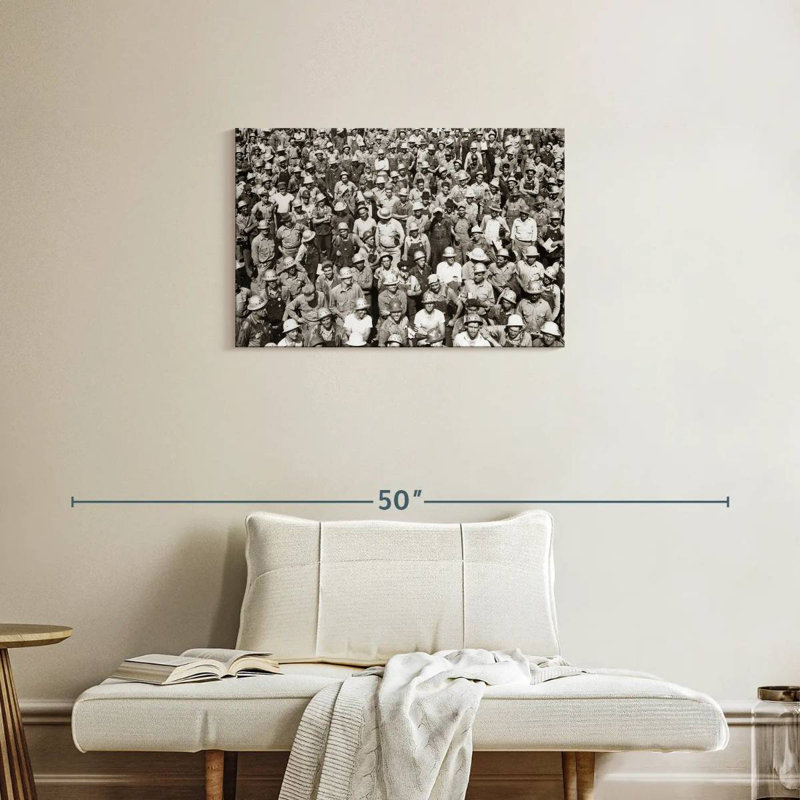 Leisha Crowd Of Labourers, 20" H x 30" W