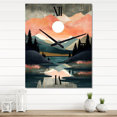 Tropical Paradise III - Horloge murale moderne bord de mer