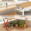 Support pour plante d'intérieur / extérieur à 2 niveaux en bambou-994113818